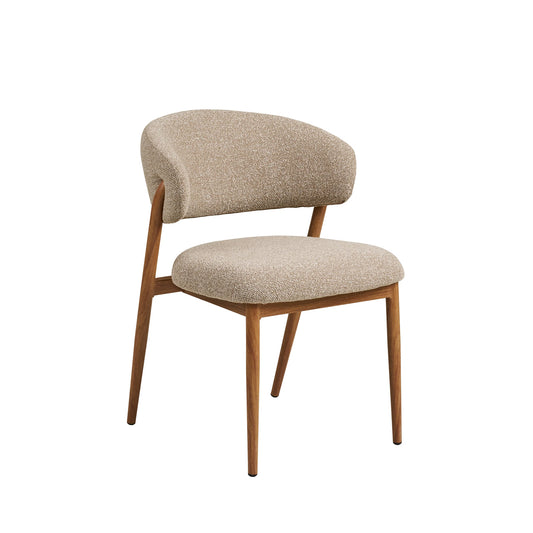 Scaun dining LYRA Bej & Stejar natur
