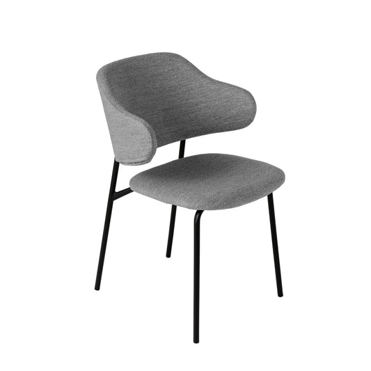 Scaun dining VIVIEN – bouclé gri