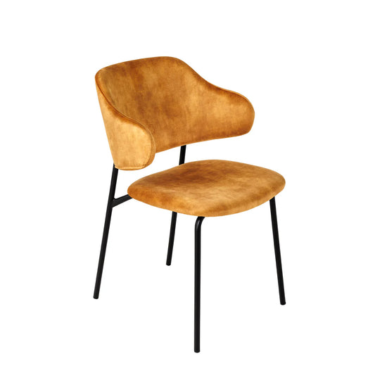 Scaun dining VIVIEN – catifea ocru