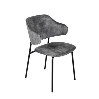 Scaun dining VIVIEN – catifea gri