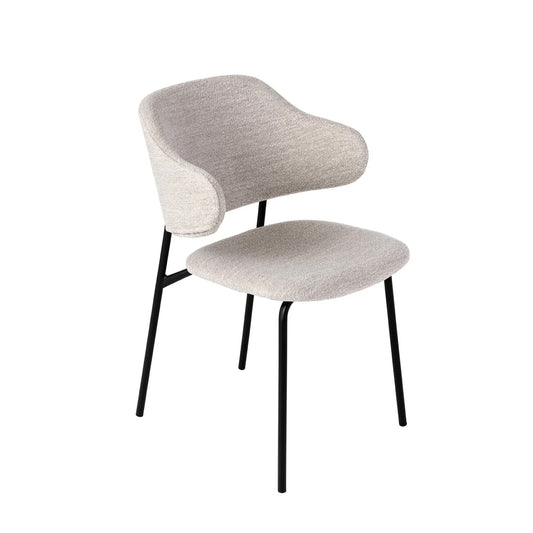 Scaun dining VIVIEN – bouclé bej deschis