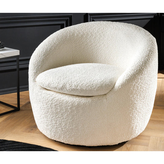 Fotoliu rotativ AVA alb