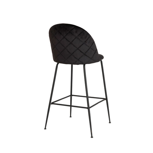 Scaun bar GENEVA negru H 76 cm