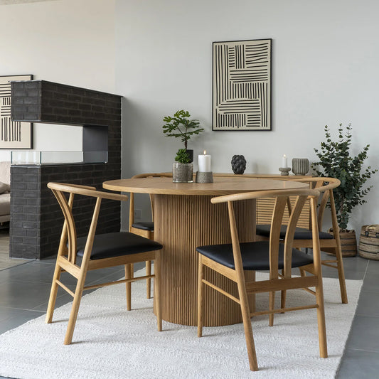 Masă dining FJORD natur - Ø120 cm