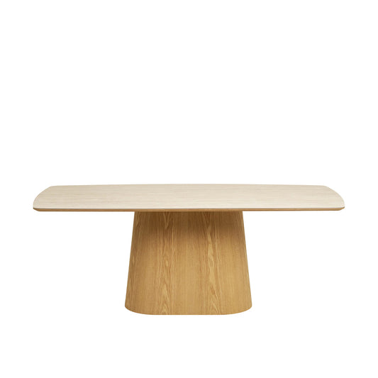 Masă dining TRAVIS 200x90 cm Travertin & Frasin Natur