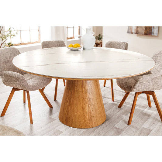 Masă dining ELVA Ø120 cm Stejar