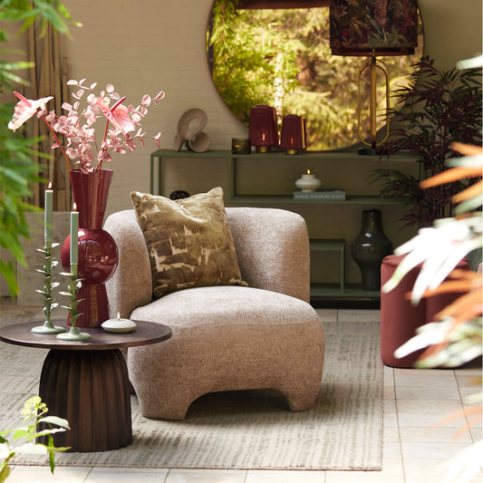 Masă cafea LUNA maro Ø 60x38 cm