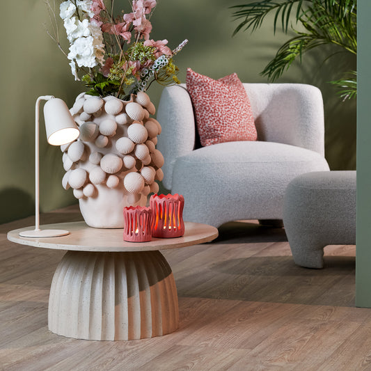 Masă cafea LUNA bej Ø 70x33 cm