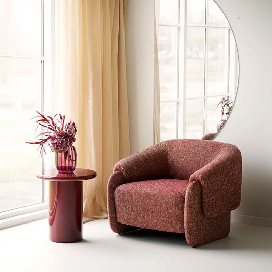 Masuţă roşu bordeaux IVAR Ø45x50 cm