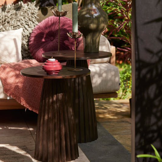 Măsuţă laterală LUNA maro Ø 40x51 cm