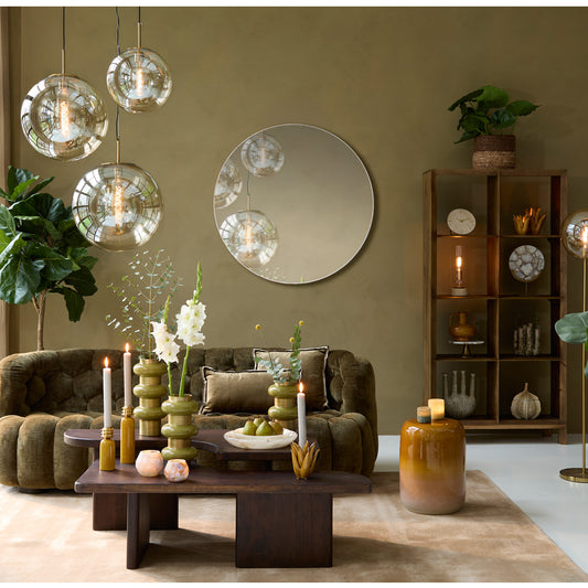 Măsuţă laterală MIRO ocru Ø 34x46 cm