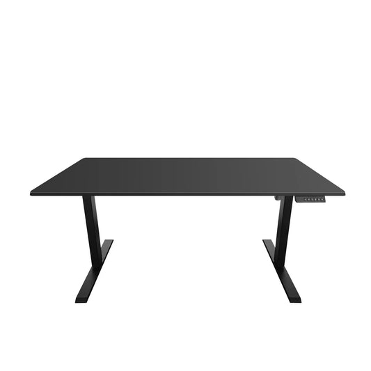 Birou HAGA cu înălţime reglabilă şi blat negru 140x60 cm