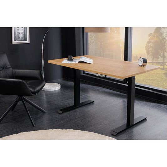 Birou RIVA cu înălţime reglabilă şi blat stejar 120x80 cm