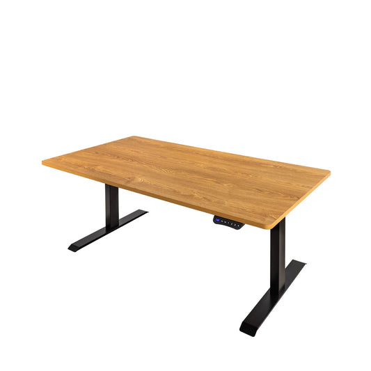 Birou RIVA cu înălţime reglabilă şi blat stejar 160x80 cm