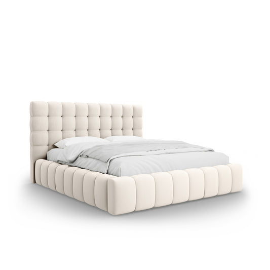 Pat ASTORIA L185 în ţesatură structurată bej deschis pentru saltea 160x200 cm