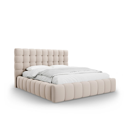 Pat ASTORIA L185 în ţesatură structurată bej închis pentru saltea 160x200 cm