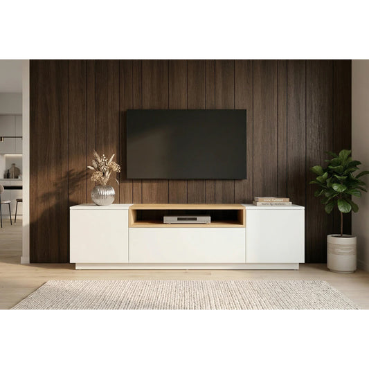 Comodă TV LOFT Alb & Natur 160 cm