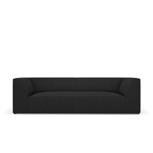 Canapea RENO 3L în ţesatură structurată neagră