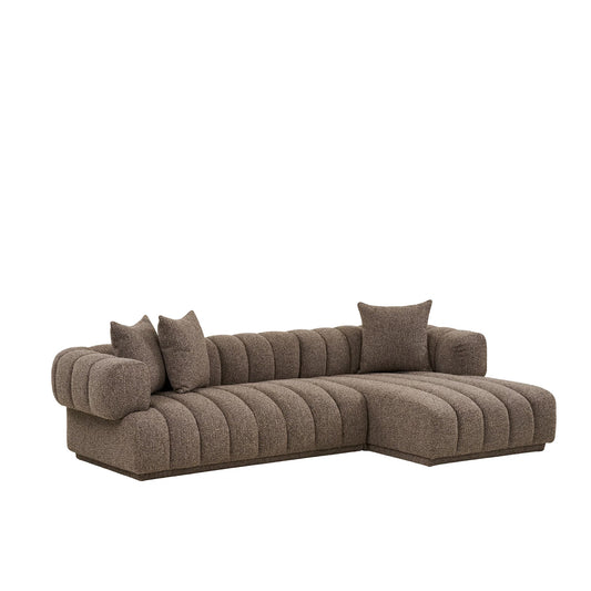 Canapea de colț BRIXTON maro DR L 293 cm