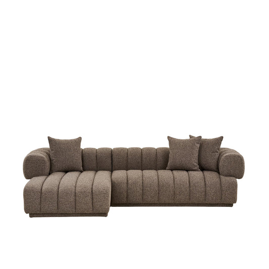 Canapea de colț BRIXTON maro ST L 293 cm